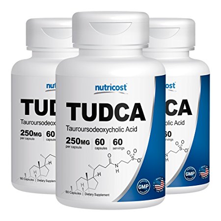 Nutricost Tudca 250mg; 60 Capsules (3 Bottles)