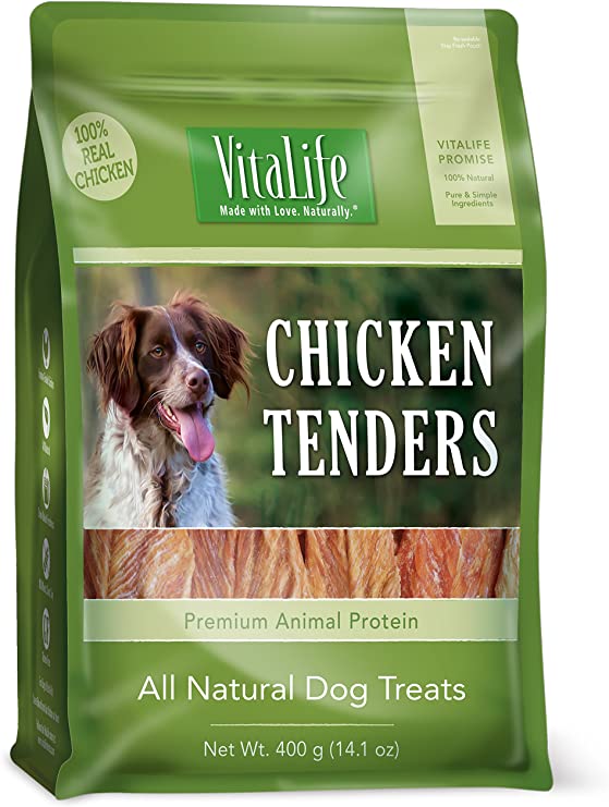 VitaLife Jerky Dog Treats - All Natural, Chicken Tenders, 400 g