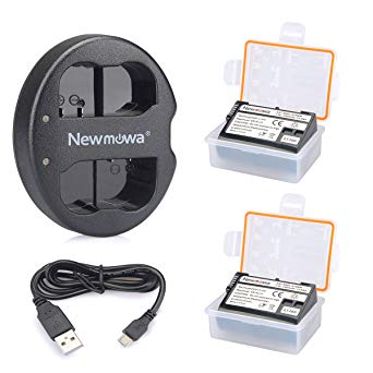 Newmowa EN-EL15 Replacement Battery (2 Pack) and Dual USB Charger for Nikon EN-EL15 and Nikon 1 V1, D500, D600, D610, D750, D800, D800E, D810, D850, D7000, D7100, D7200