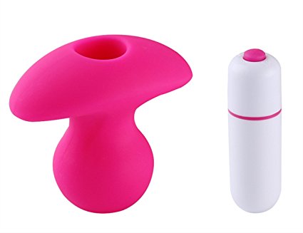 Silicone Vibrator Anal Plug ,SINLOLI Mini Waterproof Massager for Vagina and Anus,2.3 Ounce(Pink)