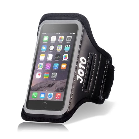 Apple iPhone 6S Plus 55 Armband JOTO Sport Armband Case for iPhone 6S Plus  6 Plus 55 best for Gym Sports Fitness Running  Exercise  Workout  iPhone 6S Plus  6 Plus Armband Black