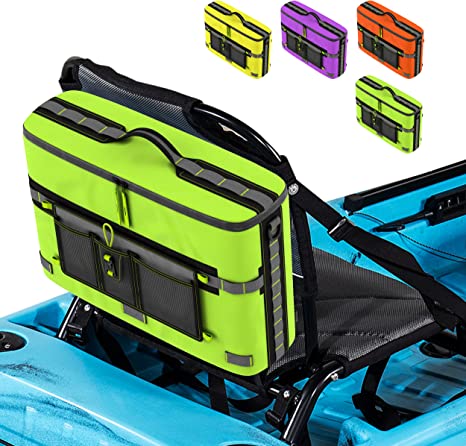 Skywin Kayak Cooler Behind Seat - Waterproof Kayak Seat Back Cooler for Kayaks - Compatible with Lawn-Chair Style Seats, Kayak Accessories Stores Drinks and Keeps Them Cool All Day Kayaking