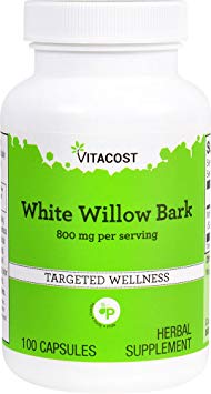 Vitacost White Willow Bark -- 800 mg per serving - 100 Capsules