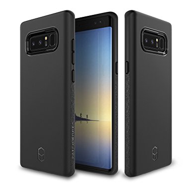 Galaxy Note 8 Case Patchworks [Level Series] Level ITG in Black - Military Grade Certified Drop Protection, Impact Disperse Technology System
