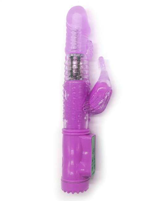 Women Passion Vibrating Massage Thrusting Rabbit ,Clit Stimulator Sex Massager Female Masturbation Sex Tools, Strong Vibration Dilddo Penis (Purple)