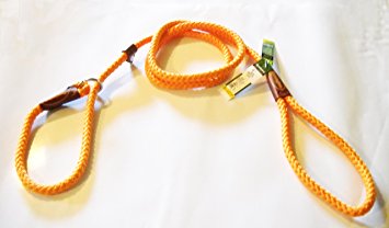 Remington Sporting Dog Braided Rope Leash, Orange, Slip, 6 ft. R0216-SOR06