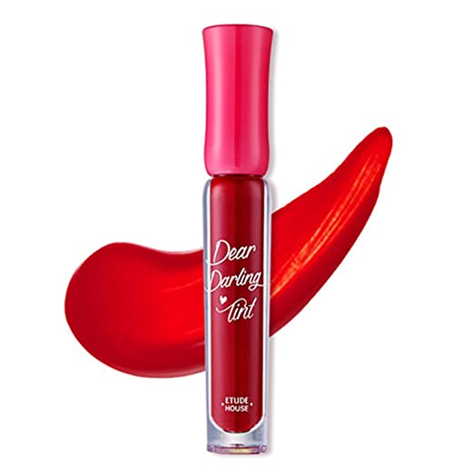 ETUDE HOUSE Dear Darling Water Gel Tint 4.5g # RD303 Chilly Red - Long Lasting Vivid Lip Color, Mineral and vitamin Extract Makes Lips Moist and Fresh