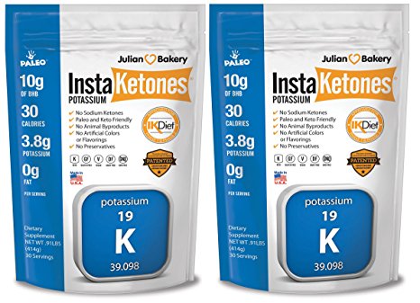 InstaKetones® 10g GoBHB®  Potassium Per Scoop (Sodium Free) (60 Servings Total) Exogenous Ketones (2 Pack)