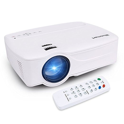 Mini Projector, Blusmart LED-9 Home Video Projector, Multimedia Home Theater Projector Support 1080P HDMI USB SD Card VGA AV for Home Cinema TV Laptop Game iPhone Andriod Smartphone with HDMI Cable