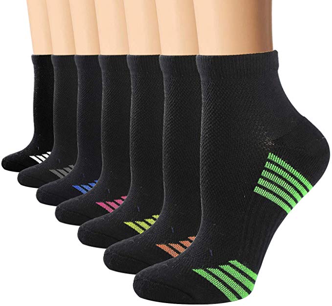 Compression Socks Plantar Fasciitis for Women Men (3/5/7 Pack), 8-15 mmhg Athletic Sock Arch Support Flight Travel Nurses