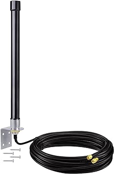 Bingfu 4g LTE Long Range Cellular Trail Camera Antenna 32.8ft Cable - Compatible with Spypoint Link Micro Covert Spartan Stealth Tactacam Muddy Wildlife Hunting Game Cam Outdoor Mobile Security Camera