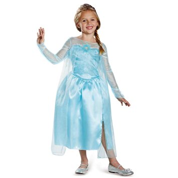 Disguise Disney's Frozen Elsa Snow Queen Gown Classic Girls Costume, X-Small/3T-4T