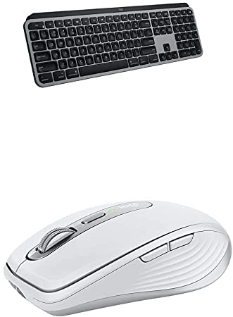 Logitech MX Anywhere 3 for Mac Compact Performance Mouse,Wireless with Logitech MX Keys Advanced Illuminated Wireless