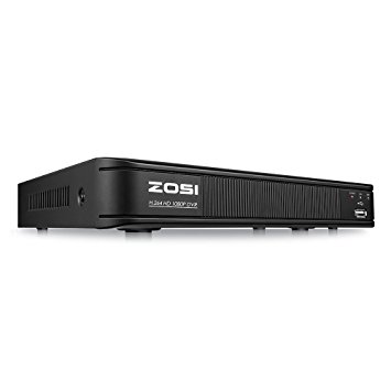 ZOSI 8 Channel 1080p CCTV DVR Recorder HD-TVI Hybrid Capability 4-in-1(Analog/AHD/TVI/CVI) Video Security System,Motion Detection,Remote Control,Email Alarm,No Hard Drive