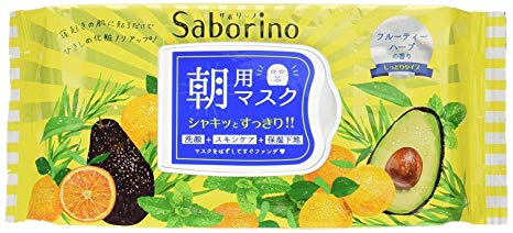 BCL Saborino Morning Care 3-in-1 Fruit & Herb Face Mask 32 sheets / 304ml Japan
