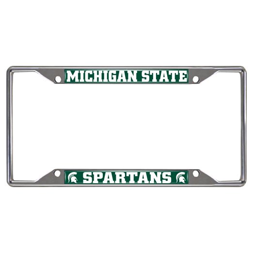 FANMATS NCAA Michigan State University Spartans Chrome License Plate Frame