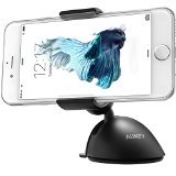 Aukey Windshield Dashboard Car Mount Holder Cradle for iPhone 6S Plus 6S Samsung Galaxy 6S and More Other Phone Single-hand Operation Safer and More Convenient Driving HD-C11 Black