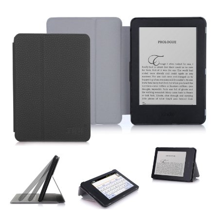 Kindle, 6" case, FYY® Ultra Slim Magnetic Smart Cover Folio Case for Kindle, 6" Glare-Free Touchscreen Display 2014 Black