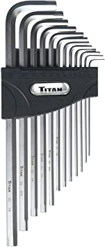 Titan 12756 Extra-Long Arm SAE Hex Extractor and Hex Key Set - 12 Piece