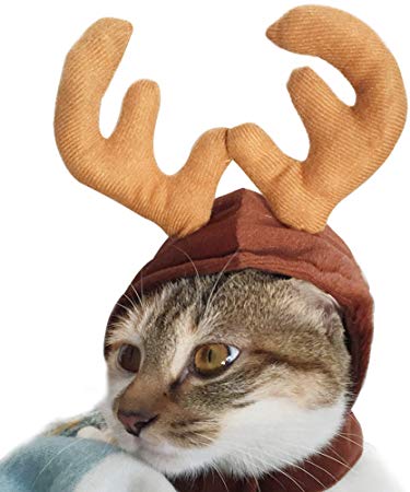 Wildforlife Halloween Pet Cute Reindeer Costume Hat for Cat and Small Dog