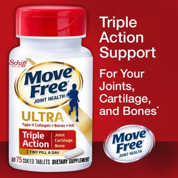 Schiff Move Free Ultra 75 Coated Tablets, 2 pack