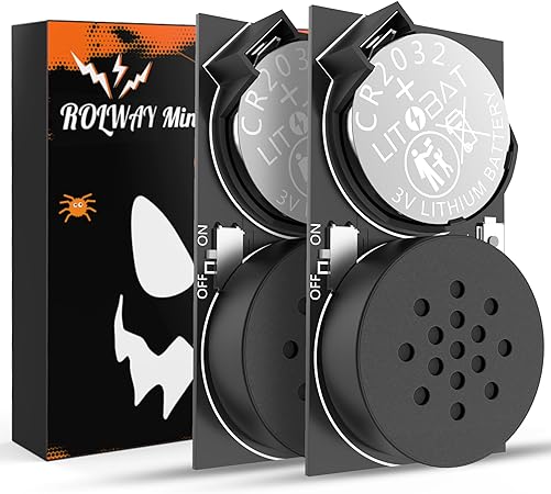 ROLWAY Noise Maker Prank 2Pack Updated, Annoying Noise Maker for Kids Adults, Noise Machines Pranks Sound Stuff Practical Joke, Prank at Home, Office, School, Black