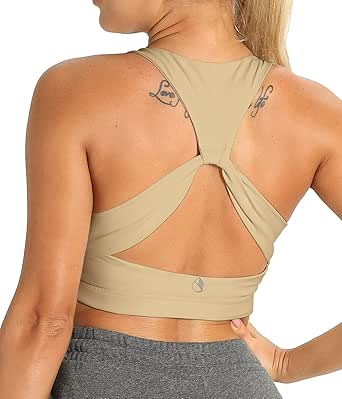 icyzone Workout Sports Bras for Women - Fitness Athletic Exercise Running Bra Yoga Tops