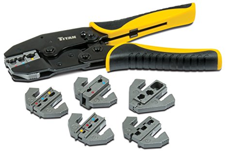 Titan Tools 11950 Ratcheting Wire Terminal Crimping Set, 7-Piece