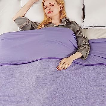 Topcee Cooling Blanket (90"x90"Queen Size) for Night Sweats Absorbs Heat to Keep Adults Cool on Warm Nights, Q-Max 0.5 Cooling Blankets for Hot Sleepers, Ultra-Cool Lightweight Blanket for Bed