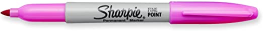 Sharpie Fine Point Permanent Markers, Electric Pink, 1 Count