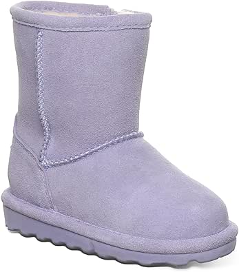 BEARPAW Elle Toddler Multiple Colors | Toddler's Boot Classic Suede with Zipper | Kid's Slip On Boot | Comfortable Winter Boot