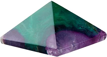 rockcloud Healing Crystal Flourite Pyramid Metaphysical Stone Figurine