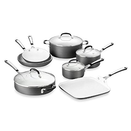 Simply Calphalon Ceramic Nonstick 11-Piece Cookware Set and Open Stock - PFOA- and PTFE-Free