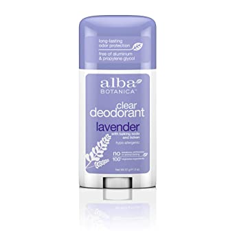 Alba Alba Botanica Deodorant Stick, Clear Enzyme, Lavender with Baking Soda & Alpine Lichen, 2 oz