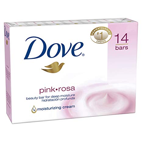 Dove Beauty Bar, Pink 4 oz, 14 Bar