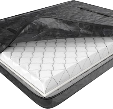 Mattress Bag with 8 Handles for Moving & Long Term Storage - Queen Size - Heavy Duty Waterproof Mattress Cover Protection Material - Big Zipper and Carry Handles - Reusable Moving Supplies for Moving