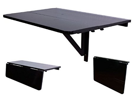 SoBuy® Folding Wall-mounted Drop-leaf Table, Kitchen & Dining Wood Table Children Desk, 80x60cm, Black, FWT02-SCH