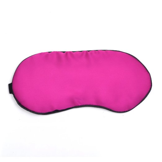 Cosmos ® Hot Pink Silk Eye Mask Sleeping Mask Eyeshade Soft Smooth Washable