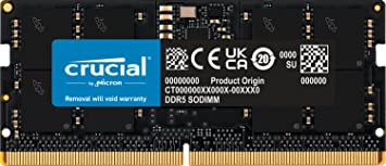 Crucial RAM 16GB DDR5 4800MHz CL40 Laptop Memory CT16G48C40S5