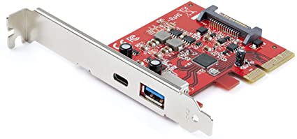 StarTech.com 2-Port 10Gbps USB-A & USB-C PCIe Card - USB 3.1 Gen 2 PCI Express Type C/A Host Controller Card Adapter - USB 3.2 Gen 2x1 PCIe Expansion Add-On Card - Windows, macOS, Linux (PEXUSB311AC3)