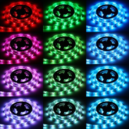 Sunsbell ® Led Strip Lights USB Powered Waterproof LED Light Strips SMD 5050 LED Ribbon Light With Controller (200cm/6.56 ft, RGB)