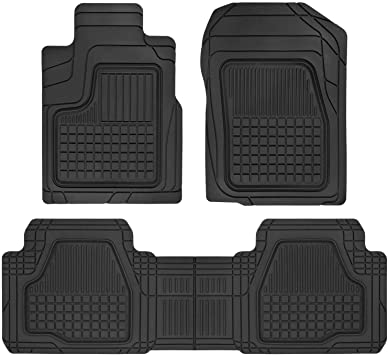 Motor Trend Custom Fit Premium Trim, All Weather Deep Dish Car Floor Mats for Ford Escape, Honda CR-V, Toyota RAV4, Black (MT-173)