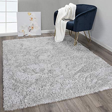 Ottomanson Flokati Collection Faux Sheepskin Shag Area Rug, 7'10"X9'10", Grey