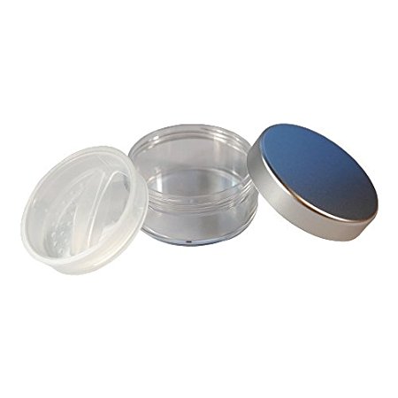 Powder Container (Buca 4), Matte Silver, 45ml, Set of 2
