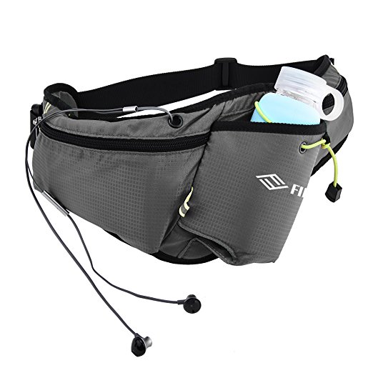 Fanny Pack FILWO Waist Pack with Water Bottle Holder Fits Large Smartphones iPhone 7 Plus/7/6S Water Resistant Running Belt Size 32.2"-42.5" Reflective Bum Bag for Running Hiking Workout