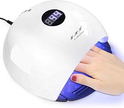 Nail Lamp 72W UV LED Nail Dryer Painless Curing Lamp with Automatic Sensor LED Display 4 Timer Setting for Fingernail & Toenail Gel Polish