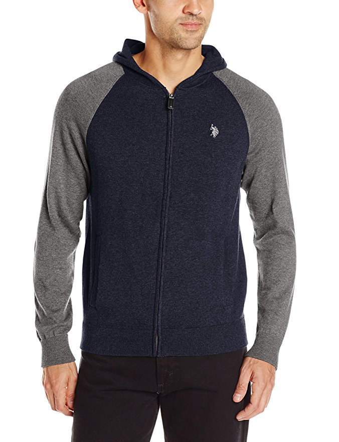 U.S. Polo Assn. Men's Raglan Full Zip Hoodie