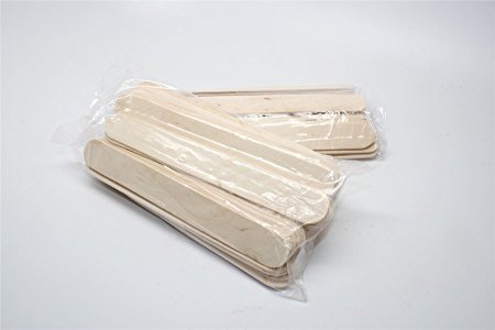 Blanco Large Wide Wood Wax Spatula Applicator 6" x 3/4" 100 pack