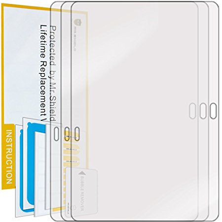 Mr Shield Samsung Galaxy Tab Pro 10.1" 10 Inch Premium Clear [3-pack] Screen Protector with Lifetime Replacement Warranty
