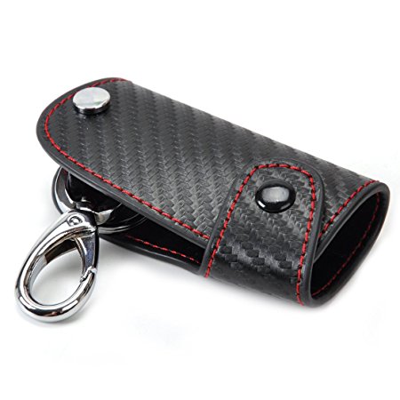 beler Leather Smart Car Key Case Vehicle Remote Keyring Chain Keyless Fob Cover Holder Bag (Fulfilled by hermeshine)